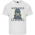 Weekend Funny Beer Cider Wine Alcohol Gin Kids T-Shirt Childrens White