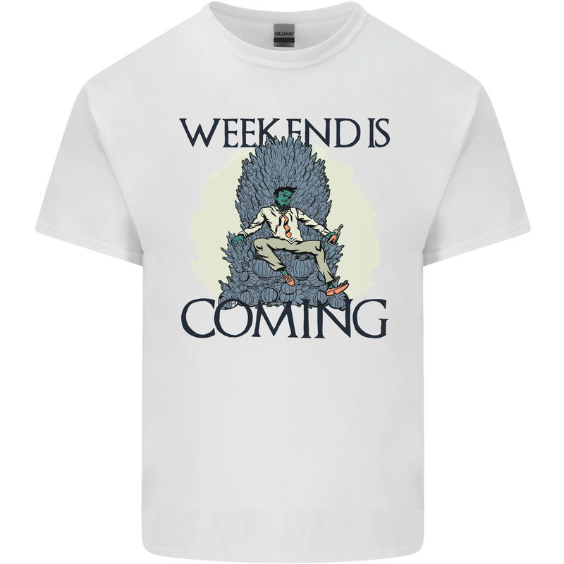 Weekend Funny Beer Cider Wine Alcohol Gin Kids T-Shirt Childrens White