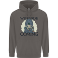 Weekend Funny Beer Cider Wine Alcohol Gin Mens 80% Cotton Hoodie Charcoal