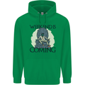 Weekend Funny Beer Cider Wine Alcohol Gin Mens 80% Cotton Hoodie Irish Green