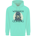 Weekend Funny Beer Cider Wine Alcohol Gin Mens 80% Cotton Hoodie Peppermint