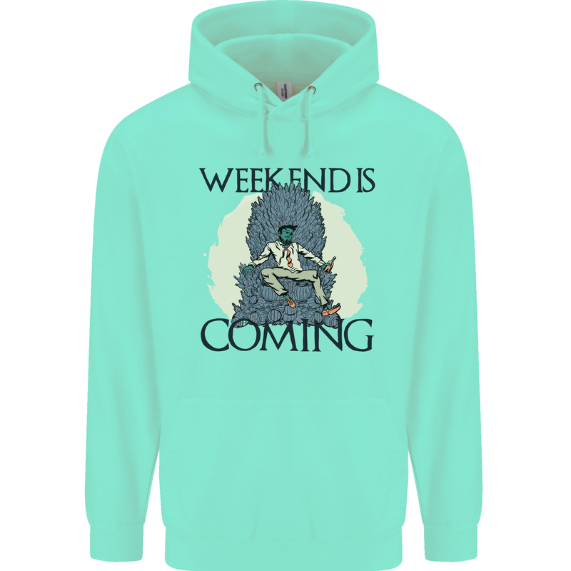 Weekend Funny Beer Cider Wine Alcohol Gin Mens 80% Cotton Hoodie Peppermint