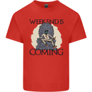 Weekend Funny Beer Cider Wine Alcohol Gin Mens Cotton T-Shirt Tee Top Red