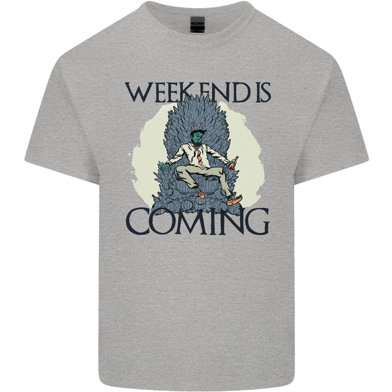 Weekend Funny Beer Cider Wine Alcohol Gin Mens Cotton T-Shirt Tee Top Sports Grey