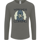 Weekend Funny Beer Cider Wine Alcohol Gin Mens Long Sleeve T-Shirt Charcoal