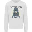 Weekend Funny Beer Cider Wine Alcohol Gin Mens Sweatshirt Jumper White