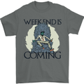 Weekend Funny Beer Cider Wine Alcohol Gin Mens T-Shirt 100% Cotton Charcoal