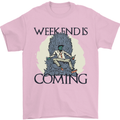 Weekend Funny Beer Cider Wine Alcohol Gin Mens T-Shirt 100% Cotton Light Pink