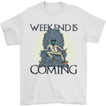 Weekend Funny Beer Cider Wine Alcohol Gin Mens T-Shirt 100% Cotton White