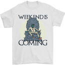 Weekend Funny Beer Cider Wine Alcohol Gin Mens T-Shirt 100% Cotton White