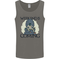 Weekend Funny Beer Cider Wine Alcohol Gin Mens Vest Tank Top Charcoal