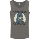 Weekend Funny Beer Cider Wine Alcohol Gin Mens Vest Tank Top Charcoal