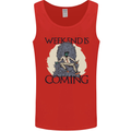 Weekend Funny Beer Cider Wine Alcohol Gin Mens Vest Tank Top Red