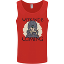 Weekend Funny Beer Cider Wine Alcohol Gin Mens Vest Tank Top Red