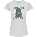 Weekend Funny Beer Cider Wine Alcohol Gin Womens Petite Cut T-Shirt White