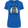 Weekend Funny Beer Cider Wine Alcohol Gin Womens Wider Cut T-Shirt Royal Blue
