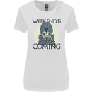 Weekend Funny Beer Cider Wine Alcohol Gin Womens Wider Cut T-Shirt White