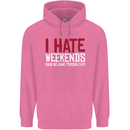 Weekends Funny Beer Alcohol Camping Cycling Childrens Kids Hoodie Azalea