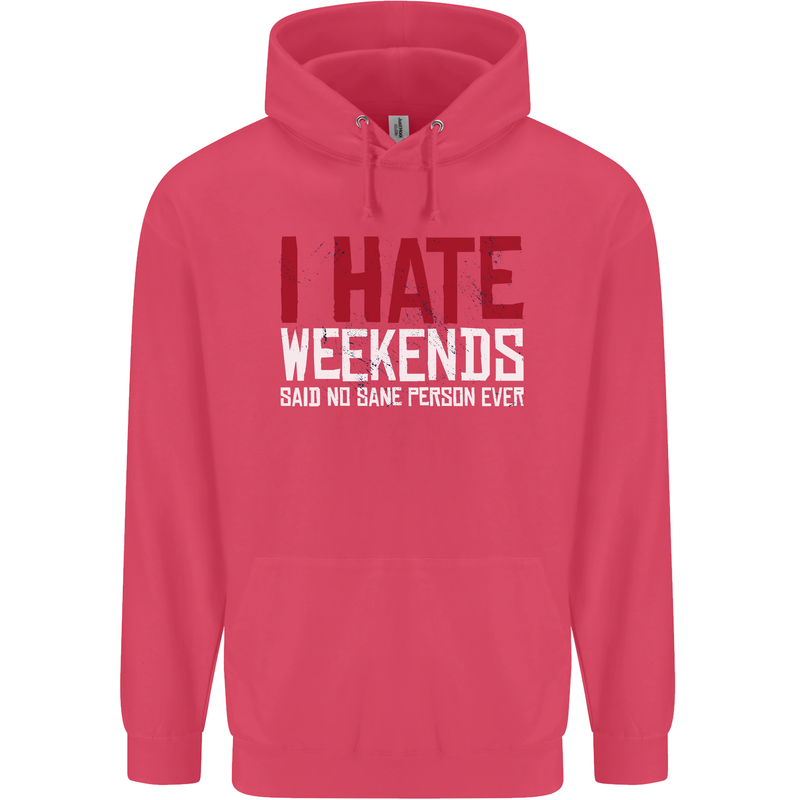 Weekends Funny Beer Alcohol Camping Cycling Childrens Kids Hoodie Heliconia