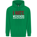 Weekends Funny Beer Alcohol Camping Cycling Childrens Kids Hoodie Irish Green