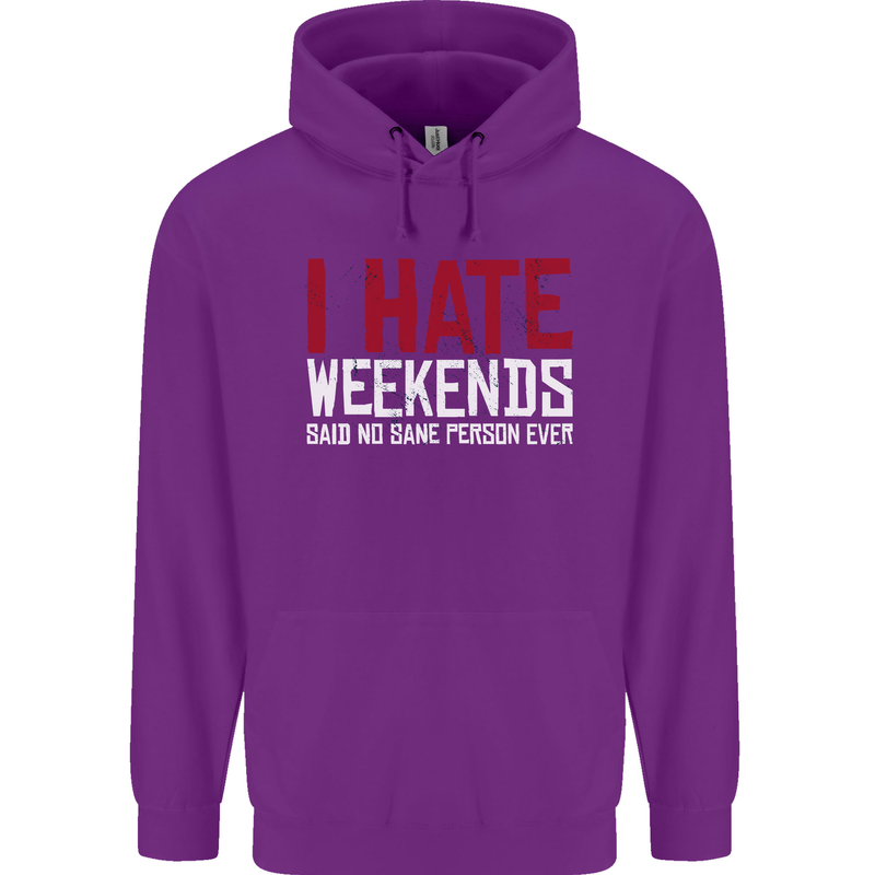 Weekends Funny Beer Alcohol Camping Cycling Mens 80% Cotton Hoodie Purple