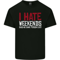 Weekends Funny Beer Alcohol Camping Cycling Mens Cotton T-Shirt Tee Top Black