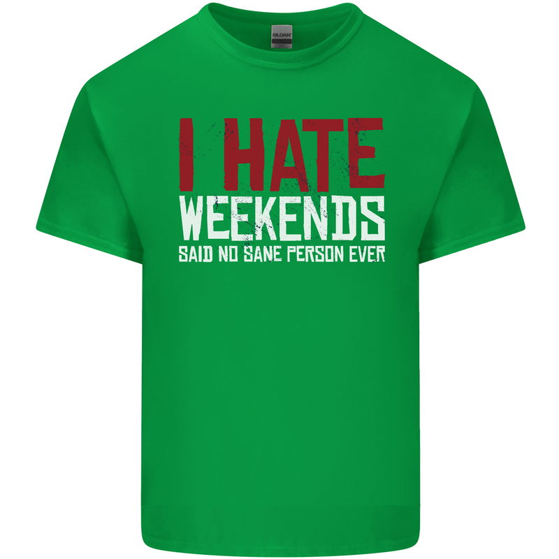 Weekends Funny Beer Alcohol Camping Cycling Mens Cotton T-Shirt Tee Top Irish Green