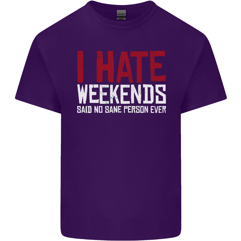 Weekends Funny Beer Alcohol Camping Cycling Mens Cotton T-Shirt Tee Top Purple