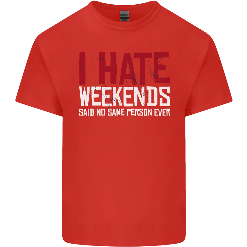 Weekends Funny Beer Alcohol Camping Cycling Mens Cotton T-Shirt Tee Top Red