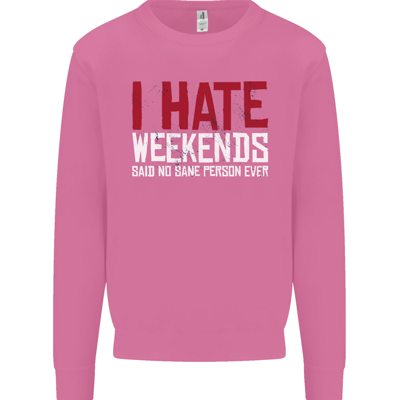 Weekends Funny Beer Alcohol Camping Cycling Mens Sweatshirt Jumper Azalea