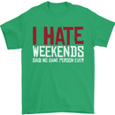 Weekends Funny Beer Alcohol Camping Cycling Mens T-Shirt 100% Cotton Irish Green