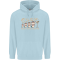 Weekly Coffee To Alcohol Evolution Wine Childrens Kids Hoodie Light Blue