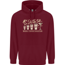 Weekly Coffee To Alcohol Evolution Wine Childrens Kids Hoodie Maroon