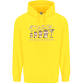 Weekly Coffee To Alcohol Evolution Wine Childrens Kids Hoodie Yellow