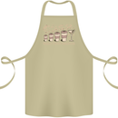 Weekly Coffee To Alcohol Evolution Wine Cotton Apron 100% Organic Khaki