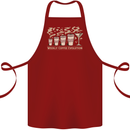 Weekly Coffee To Alcohol Evolution Wine Cotton Apron 100% Organic Maroon