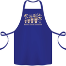 Weekly Coffee To Alcohol Evolution Wine Cotton Apron 100% Organic Royal Blue