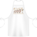 Weekly Coffee To Alcohol Evolution Wine Cotton Apron 100% Organic White