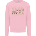 Weekly Coffee To Alcohol Evolution Wine Kids Sweatshirt Jumper Light Pink