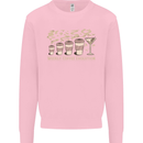 Weekly Coffee To Alcohol Evolution Wine Kids Sweatshirt Jumper Light Pink