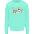 Weekly Coffee To Alcohol Evolution Wine Kids Sweatshirt Jumper Peppermint