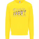 Weekly Coffee To Alcohol Evolution Wine Kids Sweatshirt Jumper Yellow