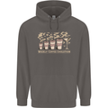 Weekly Coffee To Alcohol Evolution Wine Mens 80% Cotton Hoodie Charcoal