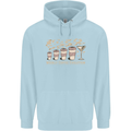 Weekly Coffee To Alcohol Evolution Wine Mens 80% Cotton Hoodie Light Blue