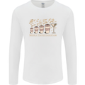 Weekly Coffee To Alcohol Evolution Wine Mens Long Sleeve T-Shirt White