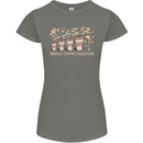 Weekly Coffee To Alcohol Evolution Wine Womens Petite Cut T-Shirt Charcoal