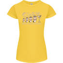 Weekly Coffee To Alcohol Evolution Wine Womens Petite Cut T-Shirt Yellow