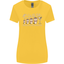 Weekly Coffee To Alcohol Evolution Wine Womens Wider Cut T-Shirt Yellow
