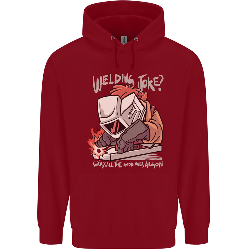 Welding Joke All the Good Ones Argon Welder Childrens Kids Hoodie Red