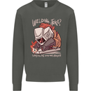 Welding Joke All the Good Ones Argon Welder Kids Sweatshirt Jumper Storm Grey
